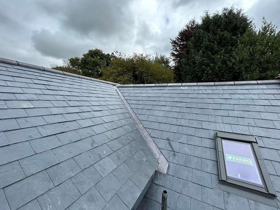 Detailed slate roof finish by Mountain Roofing